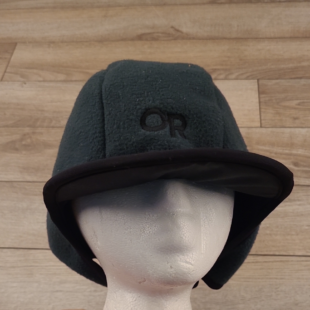 OUTDOOR RESEARCH Dark Green Fleece‎ Stocking Wind Stopper Cap Medium USA VTG